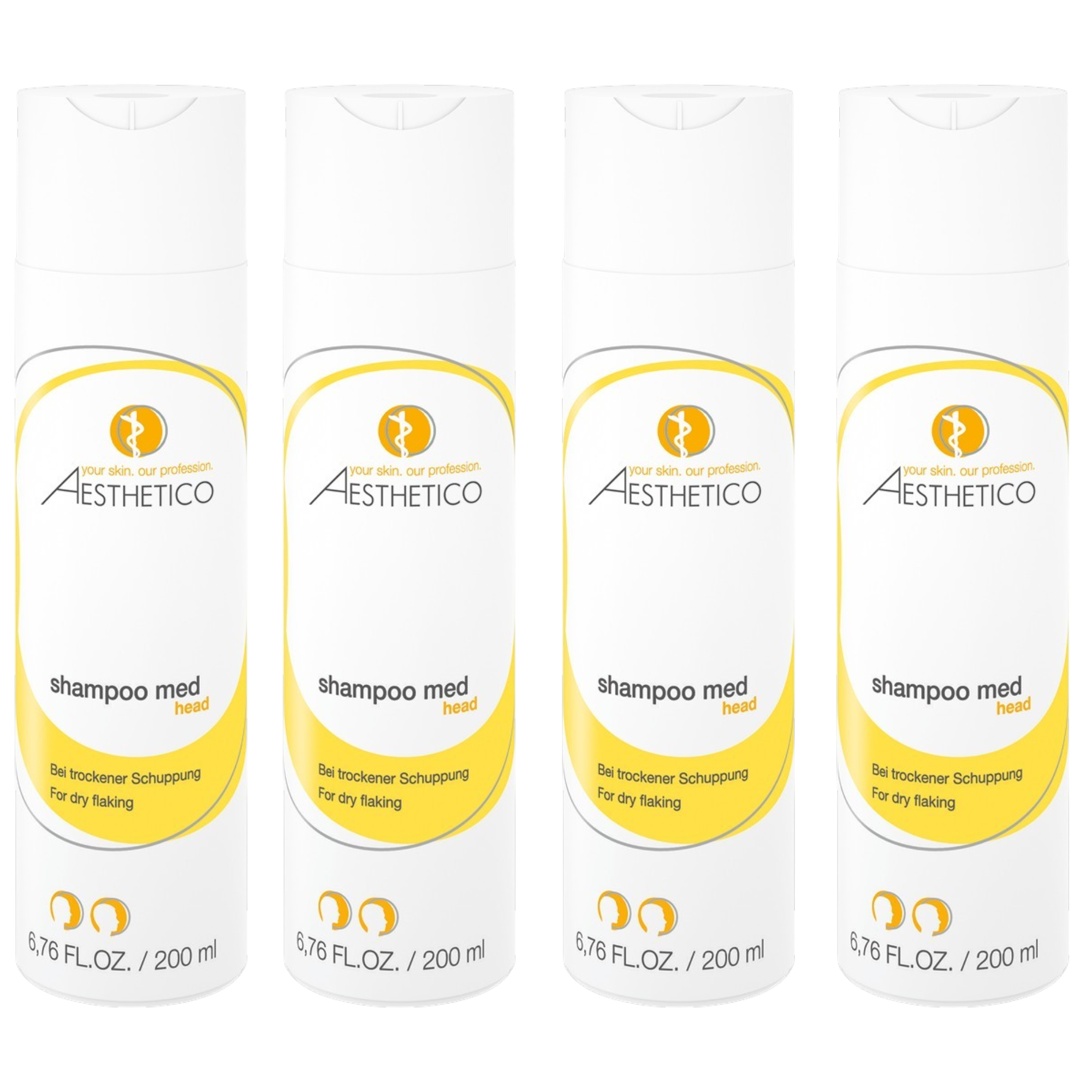4er Pack - AESTHETICO shampoo med 200ml (4x200ml)