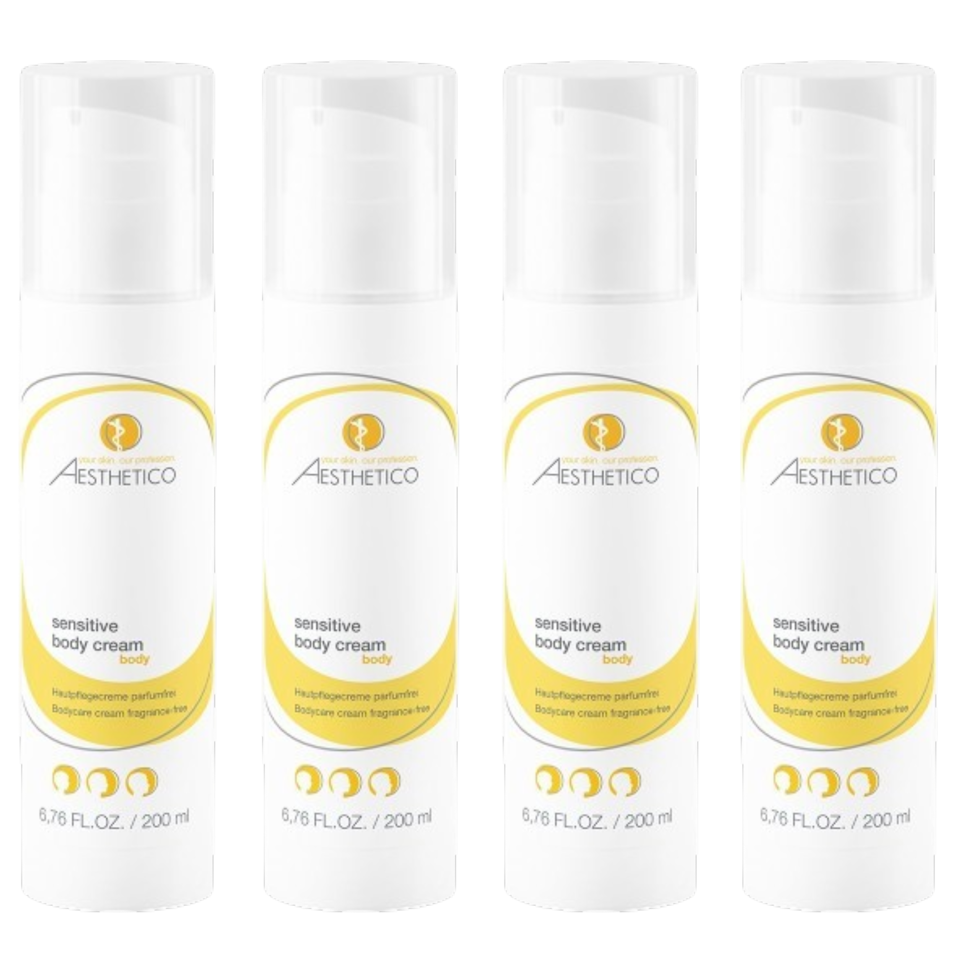 4er Pack - AESTHETICO sensitive body cream 200ml (4x200ml)