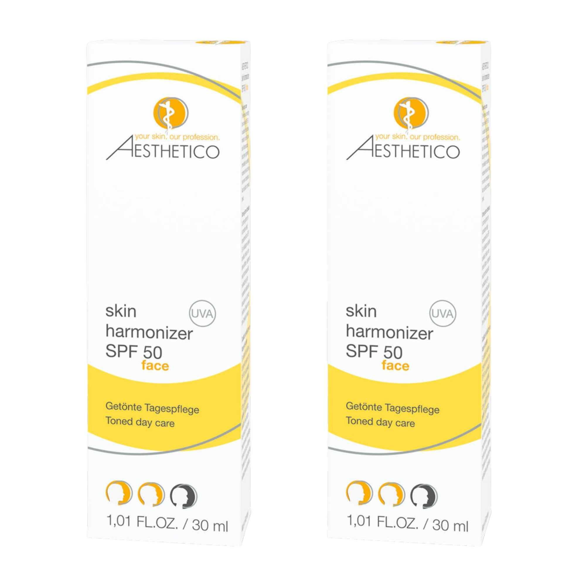 2er Pack - AESTHETICO skin harmonizer SPF50, 30ml (2x30ml)
