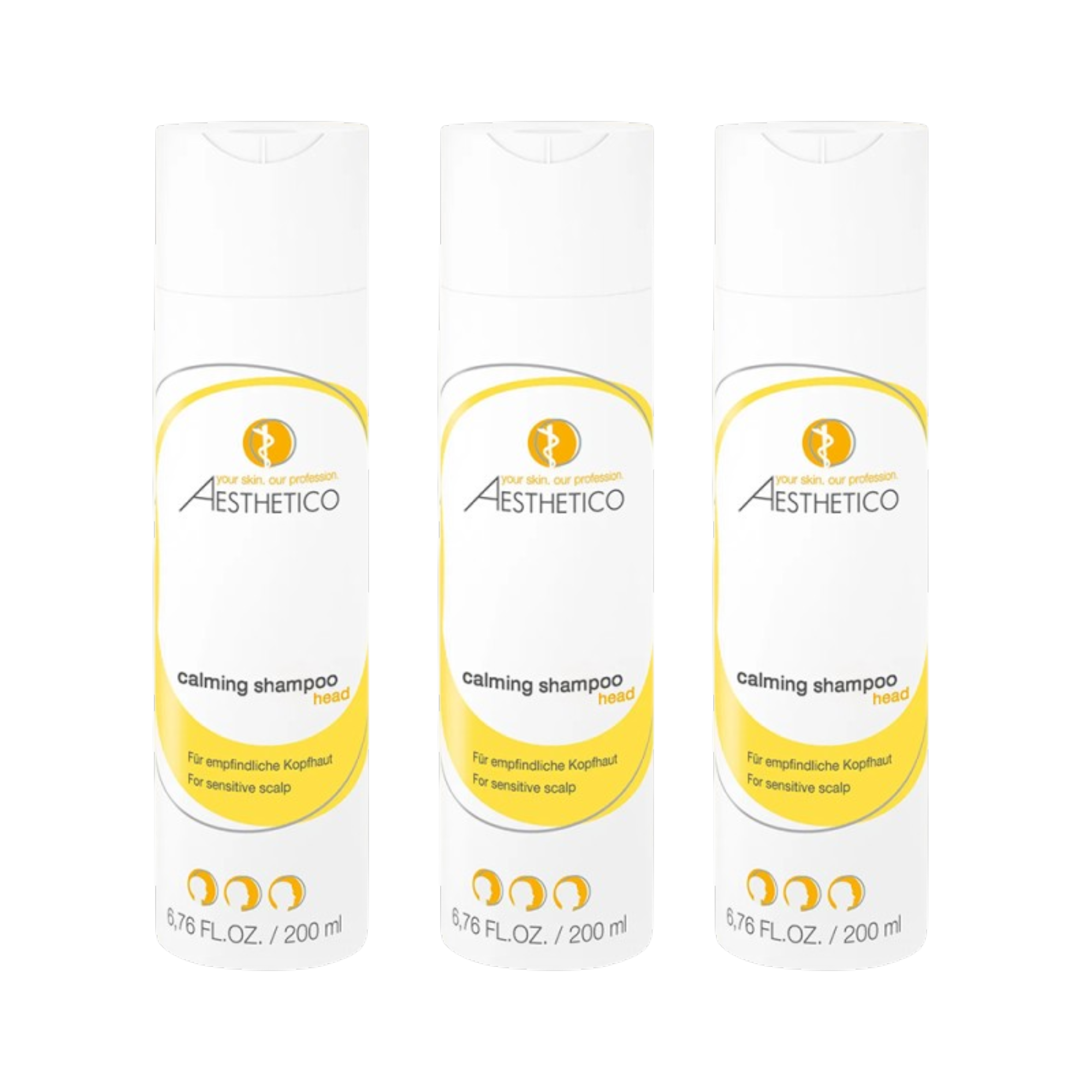 3er Pack - AESTHETICO calming shampoo 200 ml (3x200ml)