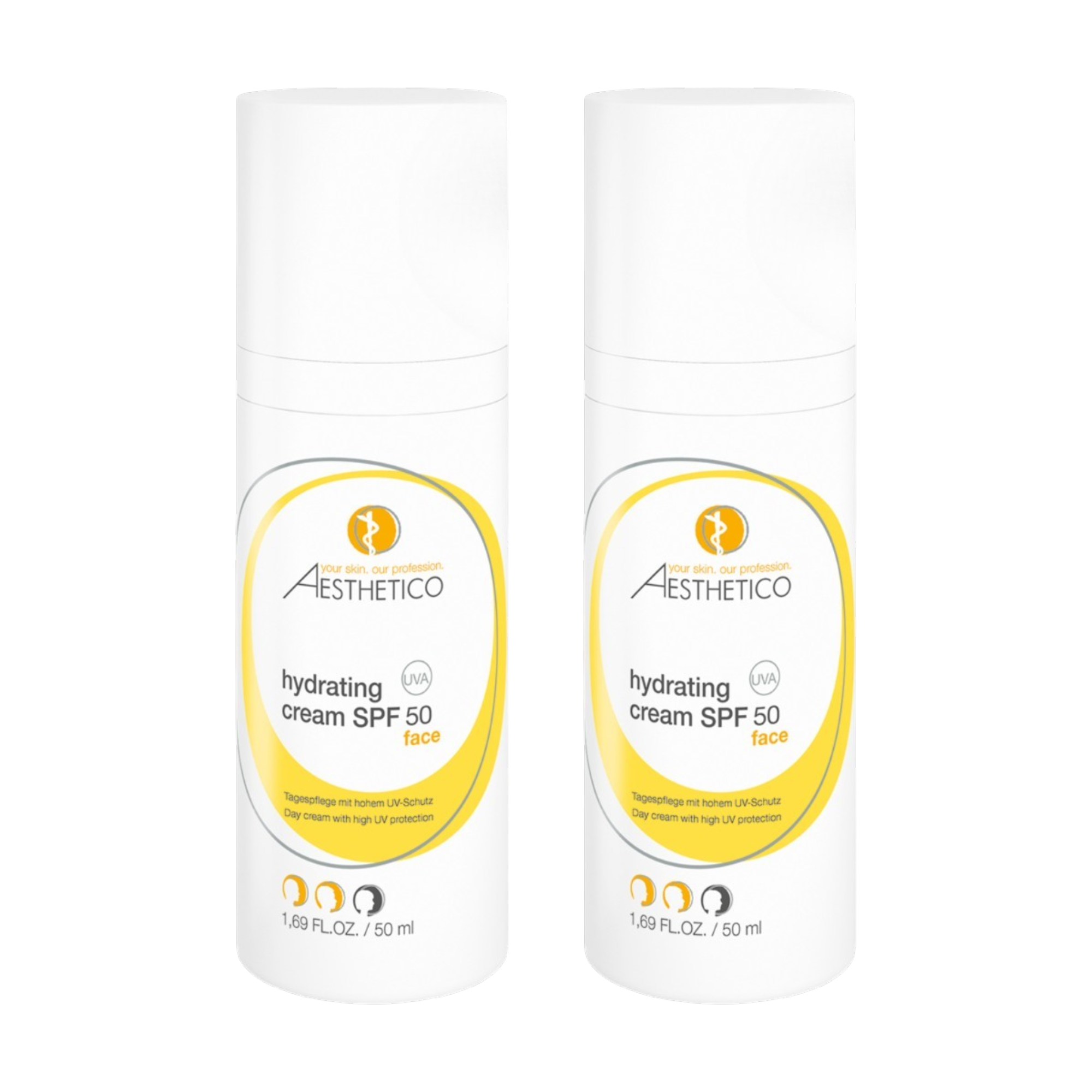 2er Pack - AESTHETICO hydrating cream SPF50, 50ml (2x50ml)