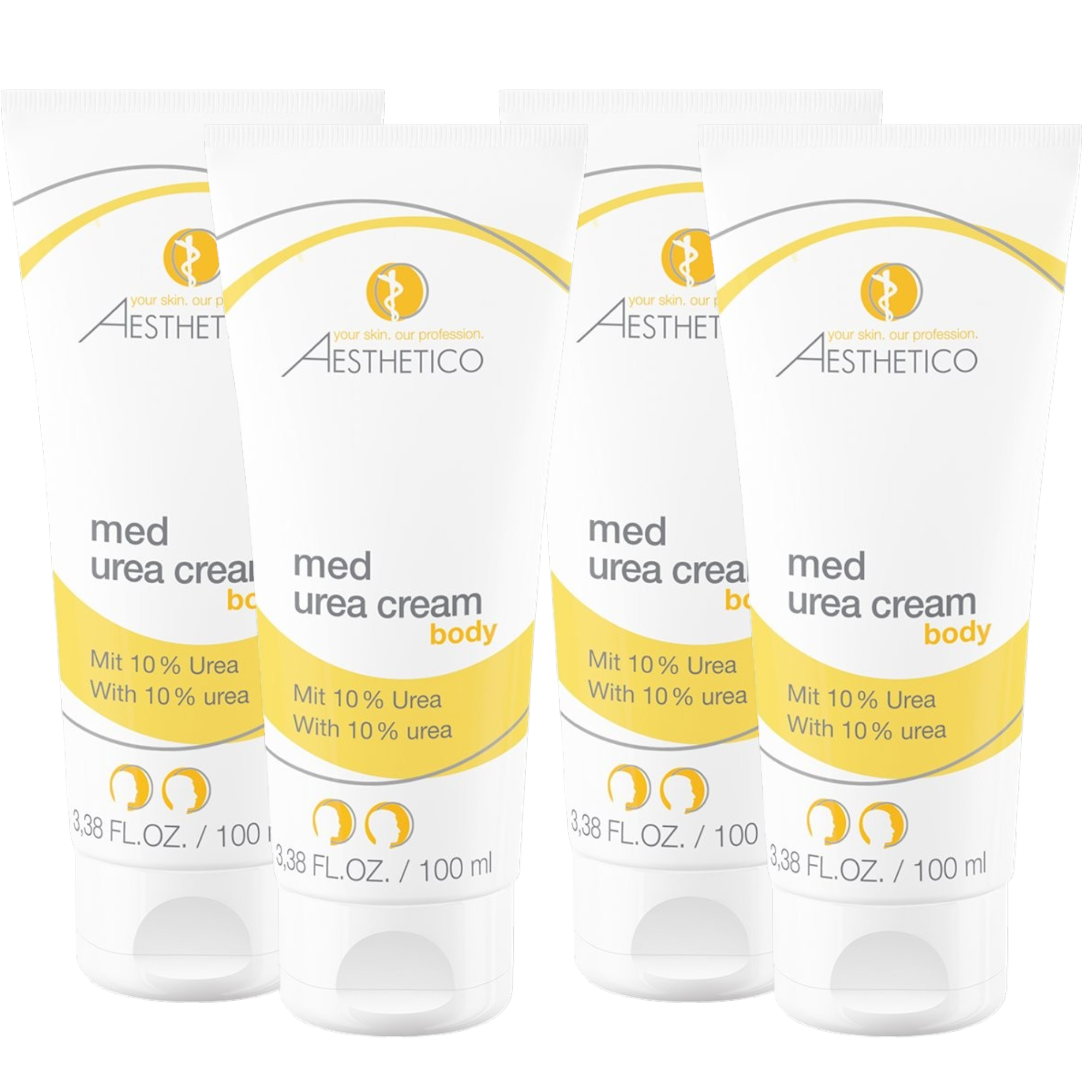 4er Pack - AESTHETICO med urea cream 100ml (4x100ml)