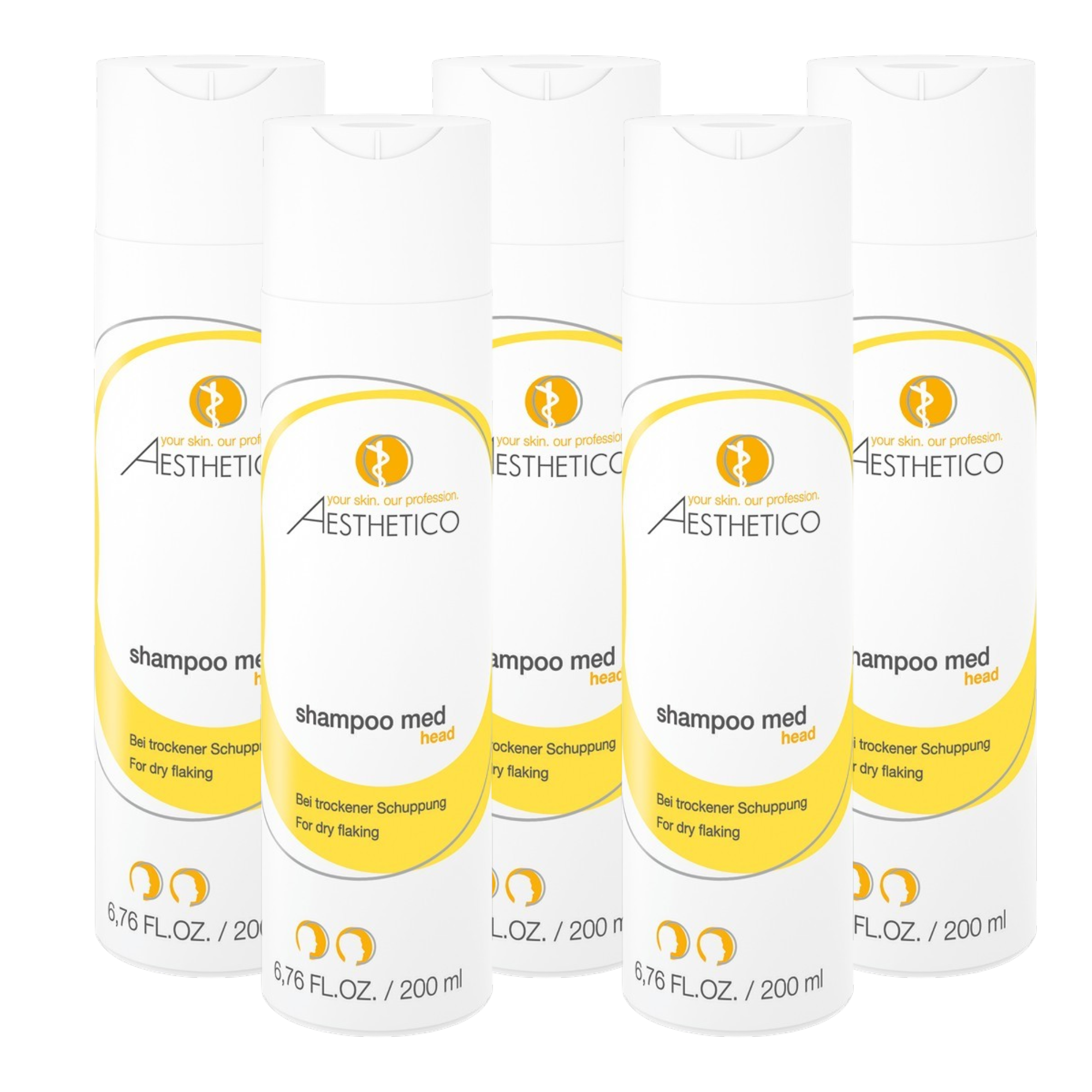 5er Pack - AESTHETICO shampoo med 200ml (5x200ml)