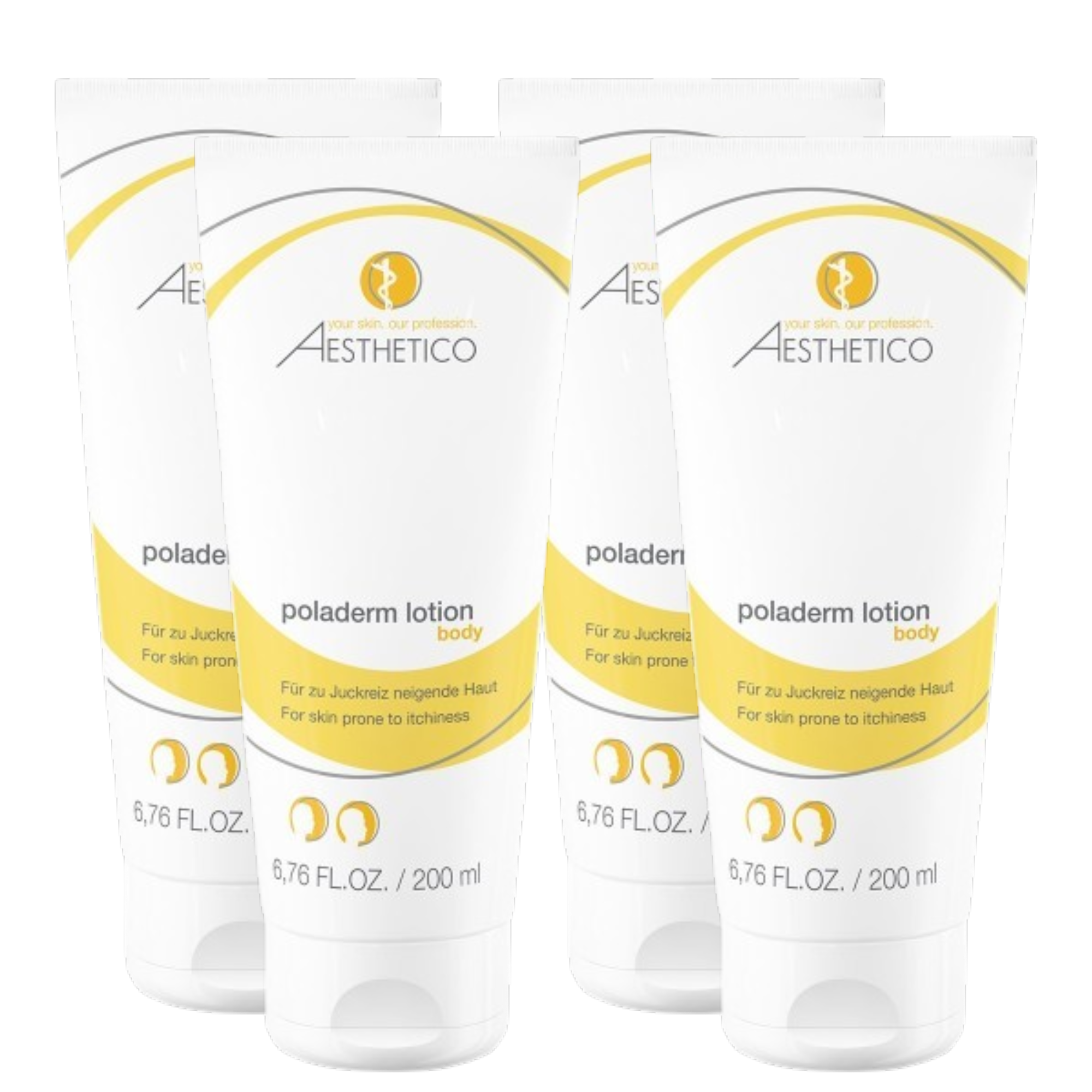 4er Pack - AESTHETICO poladerm lotion 200ml (4x200 ml)