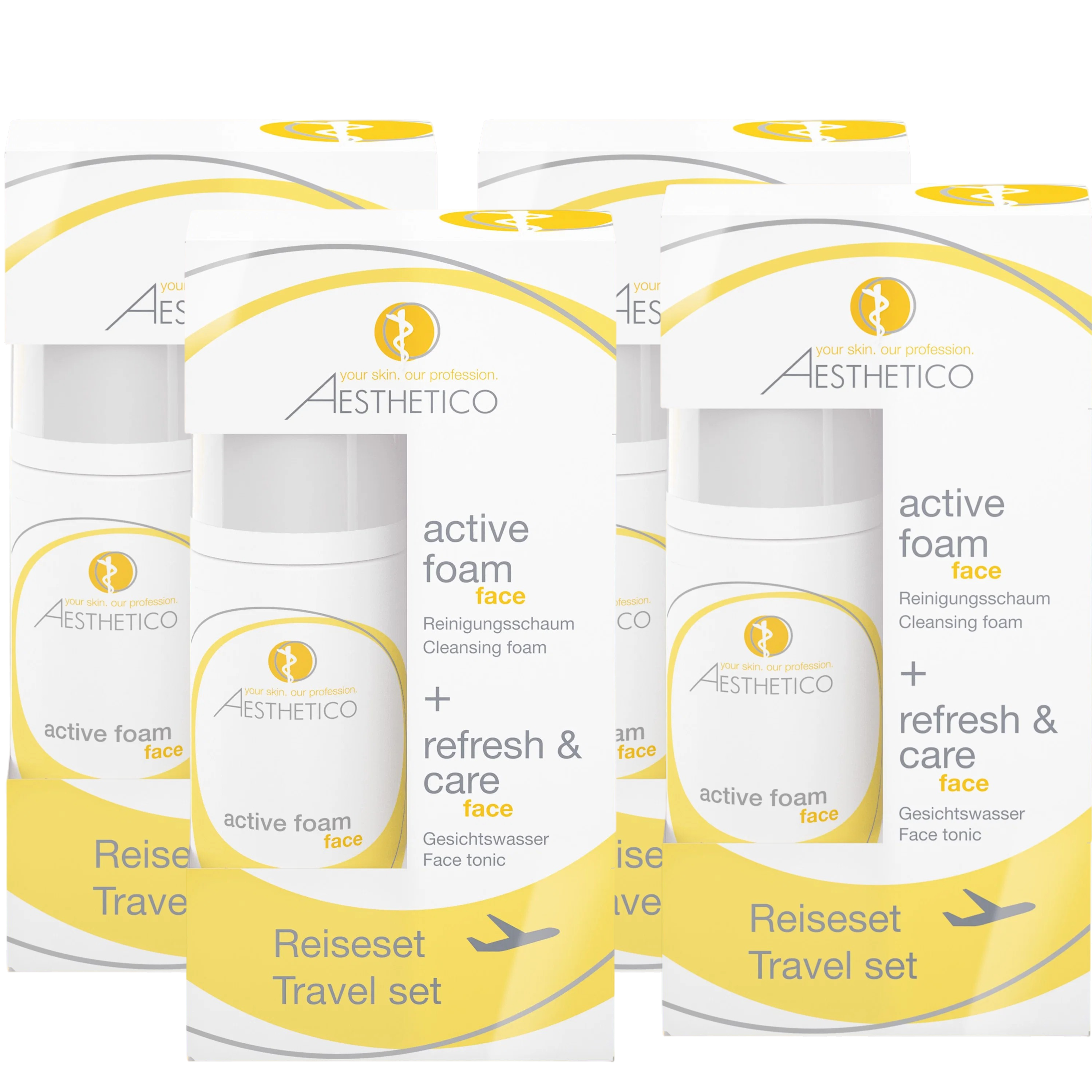 4er Pack - AESTHETICO Reiseset 100ml (2x100ml)