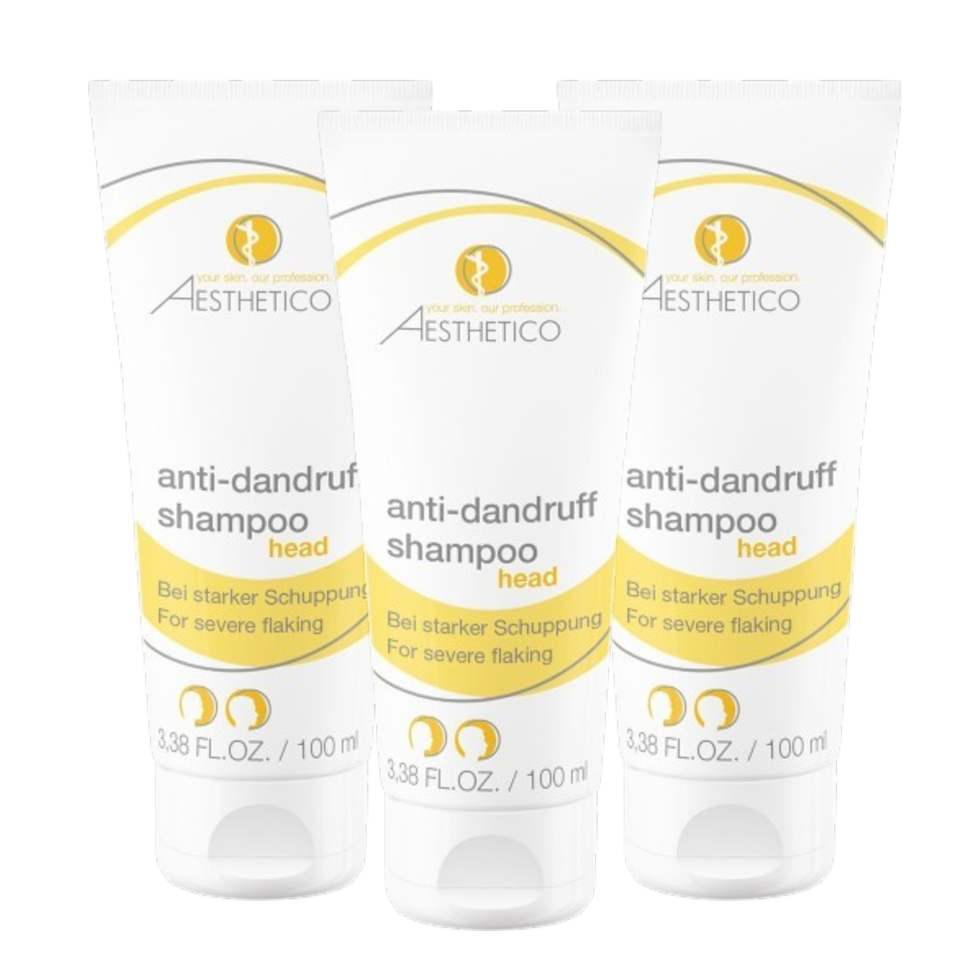 3er Pack - AESTHETICO anti-dandruff Shampoo 100ml (3x100ml)