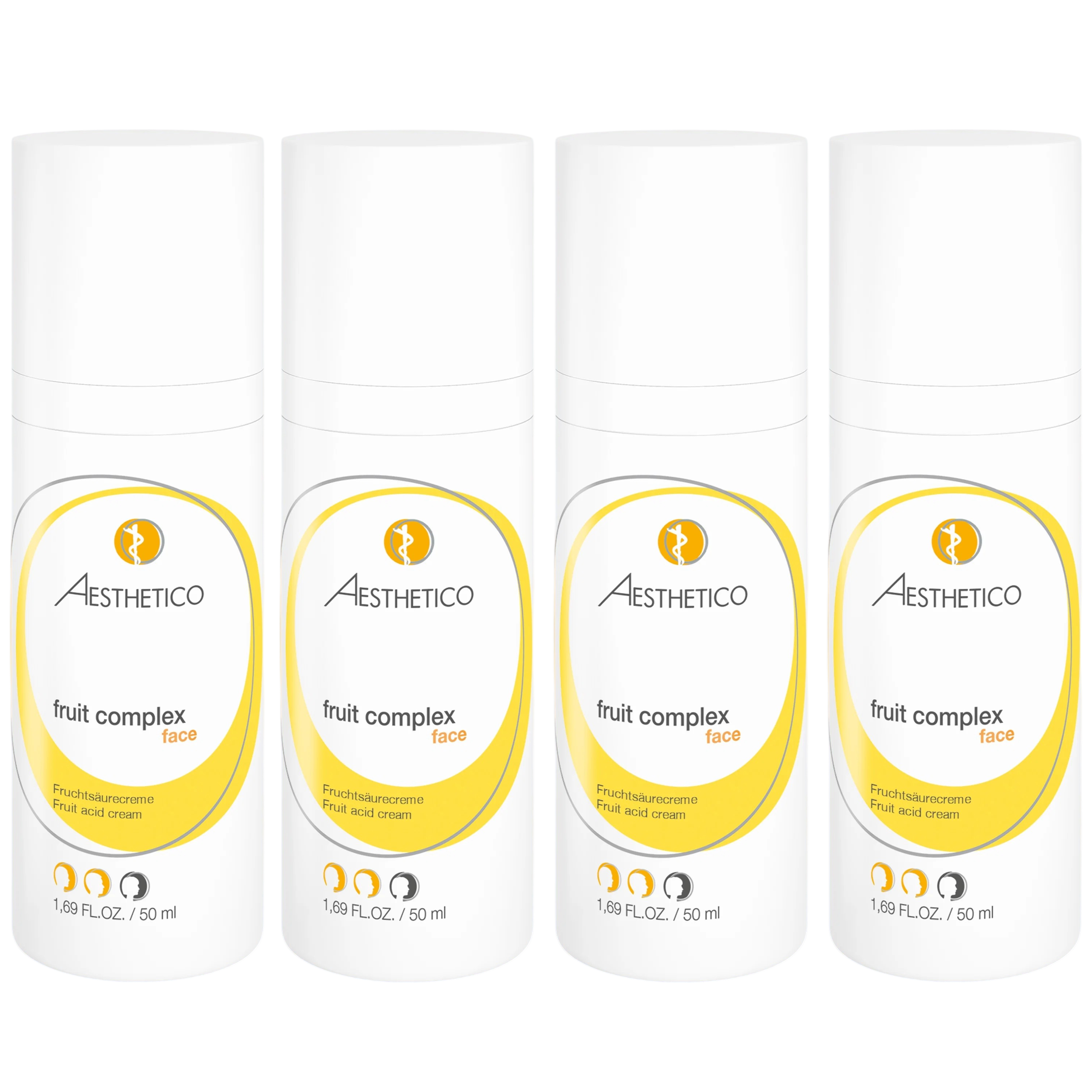 4er Pack - AESTHETICO fruit complex Fruchtsäurecreme, 50ml (4x50ml)
