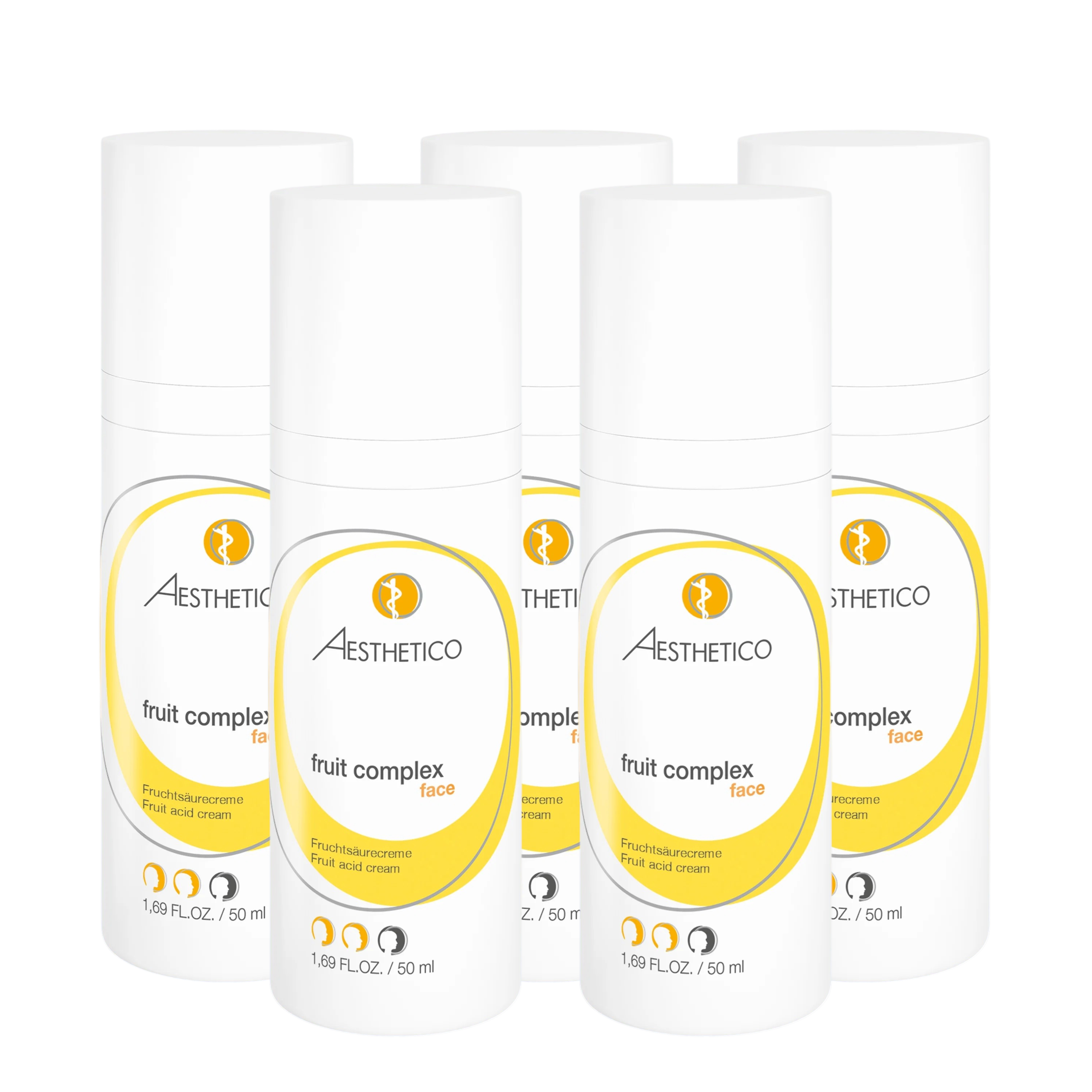 5er Pack - AESTHETICO fruit complex Fruchtsäurecreme, 50ml (5x50ml)