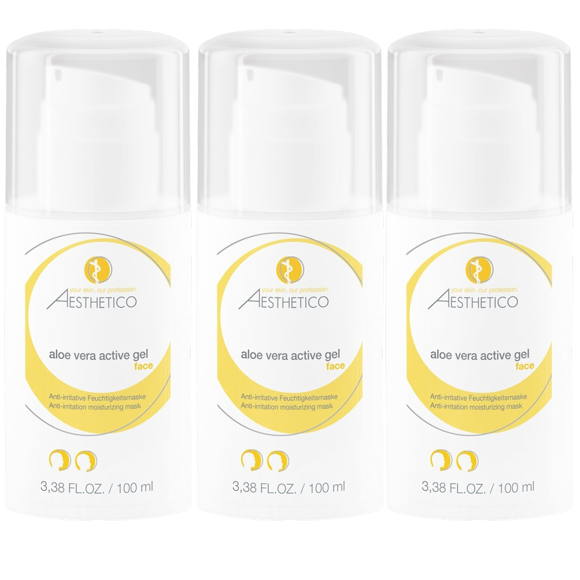 3er Pack - AESTHETICO aloe vera active gel 100ml (3x100ml)