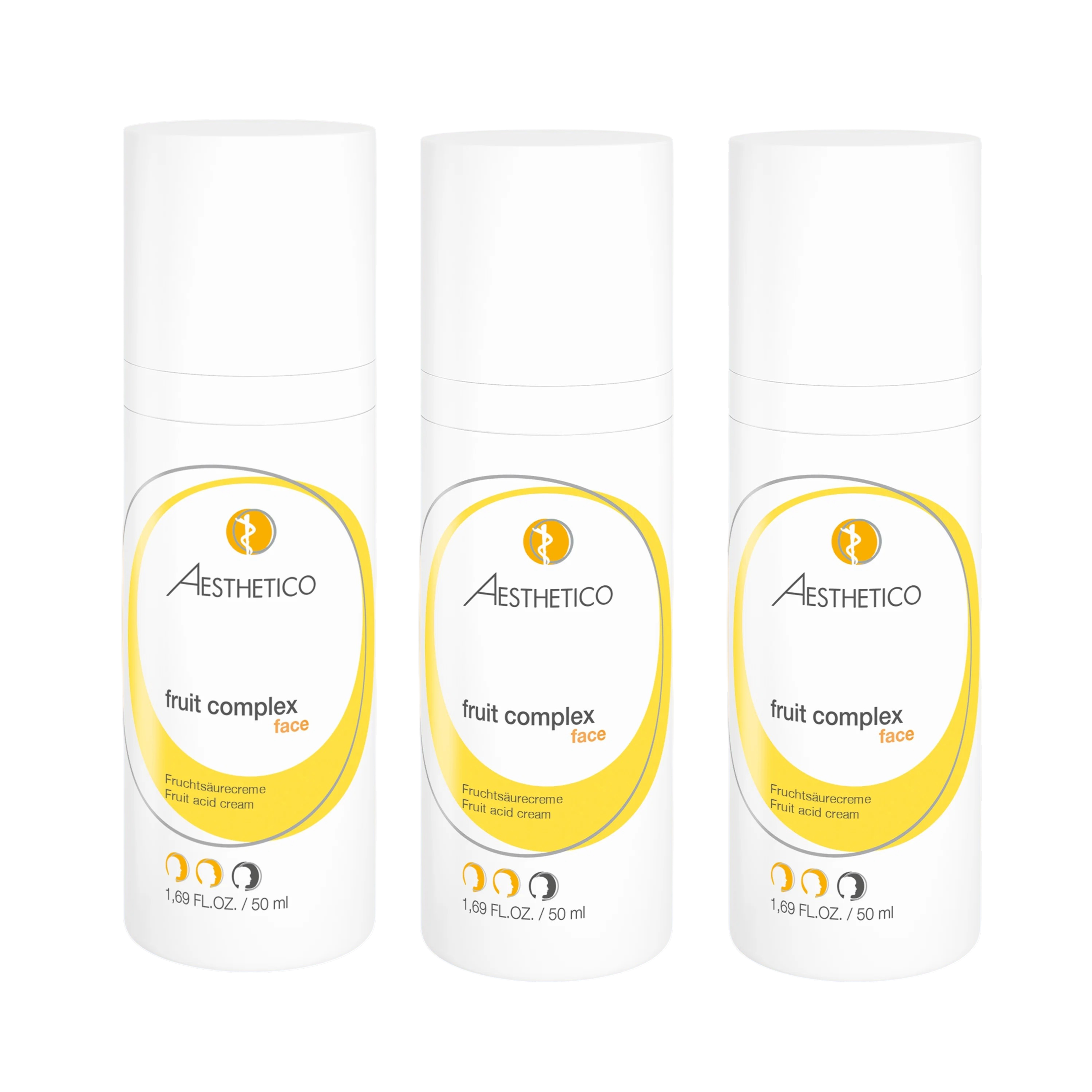 3er Pack - AESTHETICO fruit complex Fruchtsäurecreme, 50ml (3x50ml)