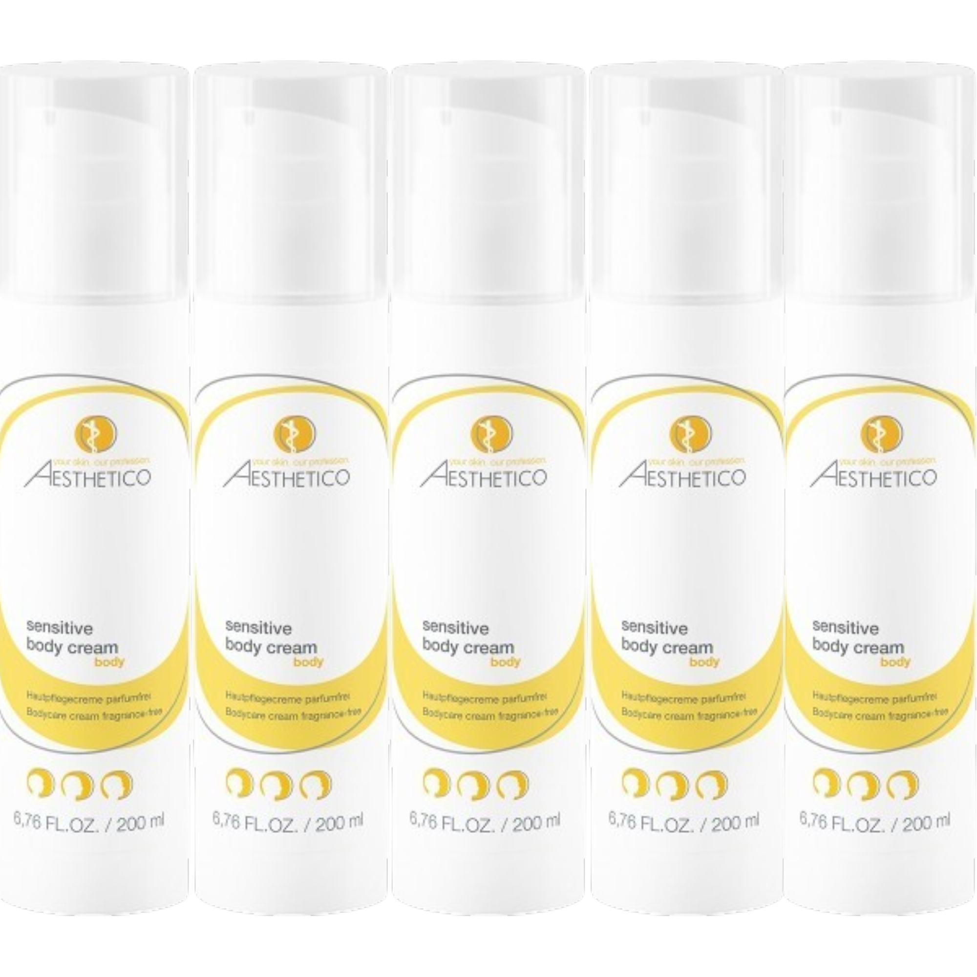 5er Pack - AESTHETICO sensitive body cream 200ml (5x200ml)