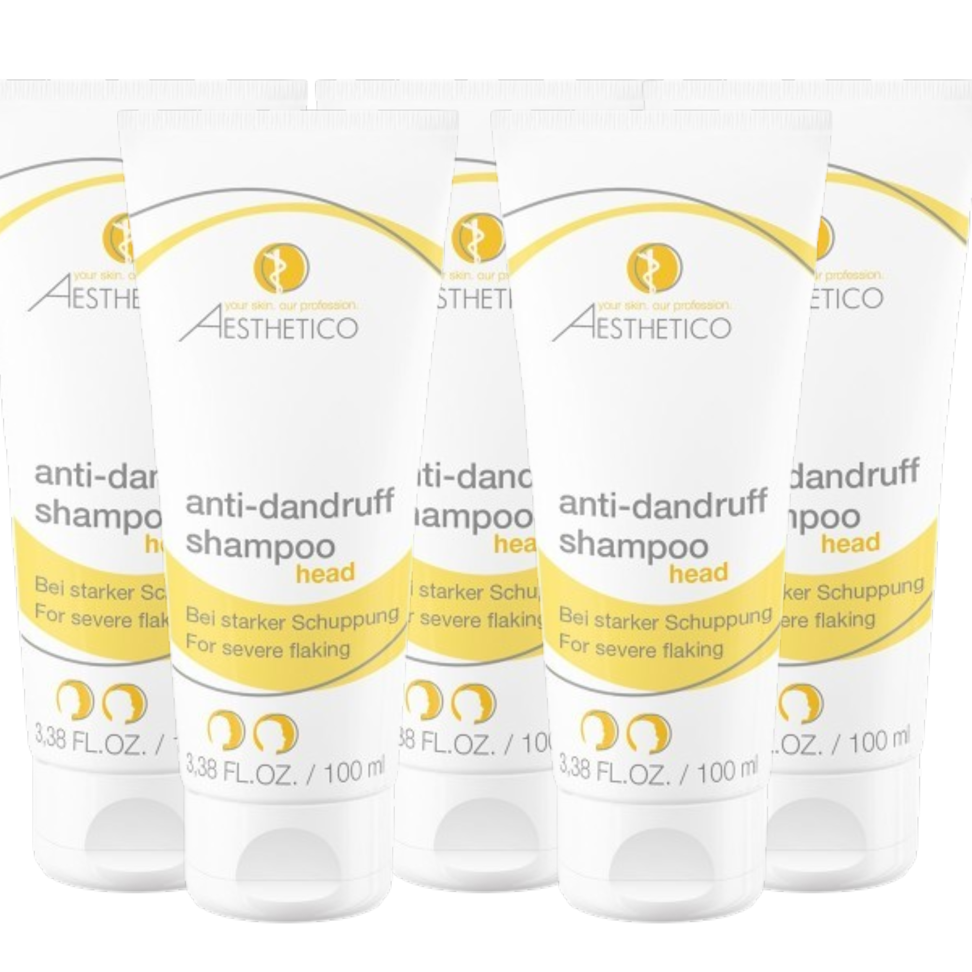 5er Pack - AESTHETICO anti-dandruff Shampoo 100ml (5x100ml)