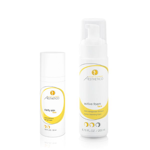 AESTHETICO clarify skin & active foam Set, 250ml