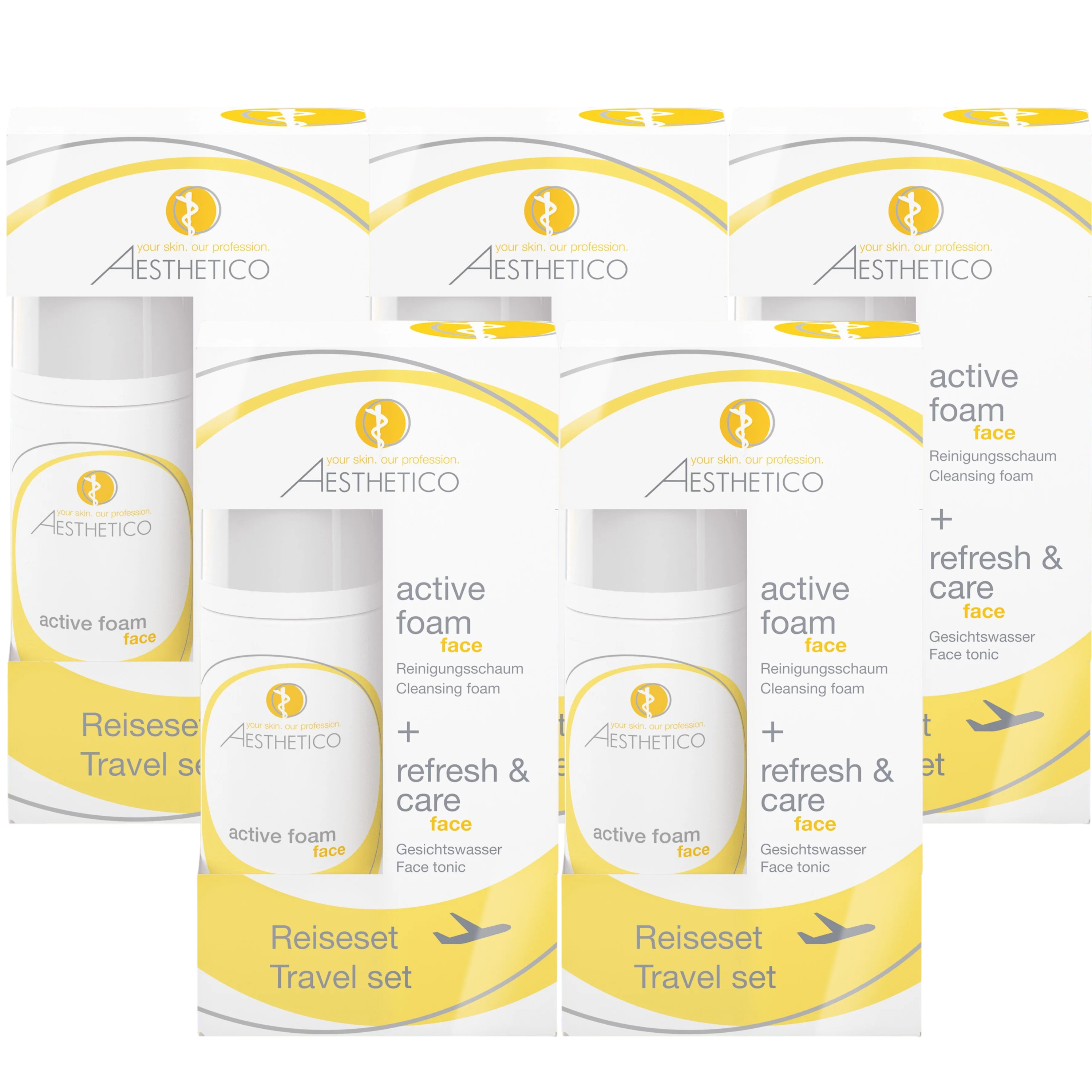 5er Pack - AESTHETICO Reiseset 100ml (5x100ml)