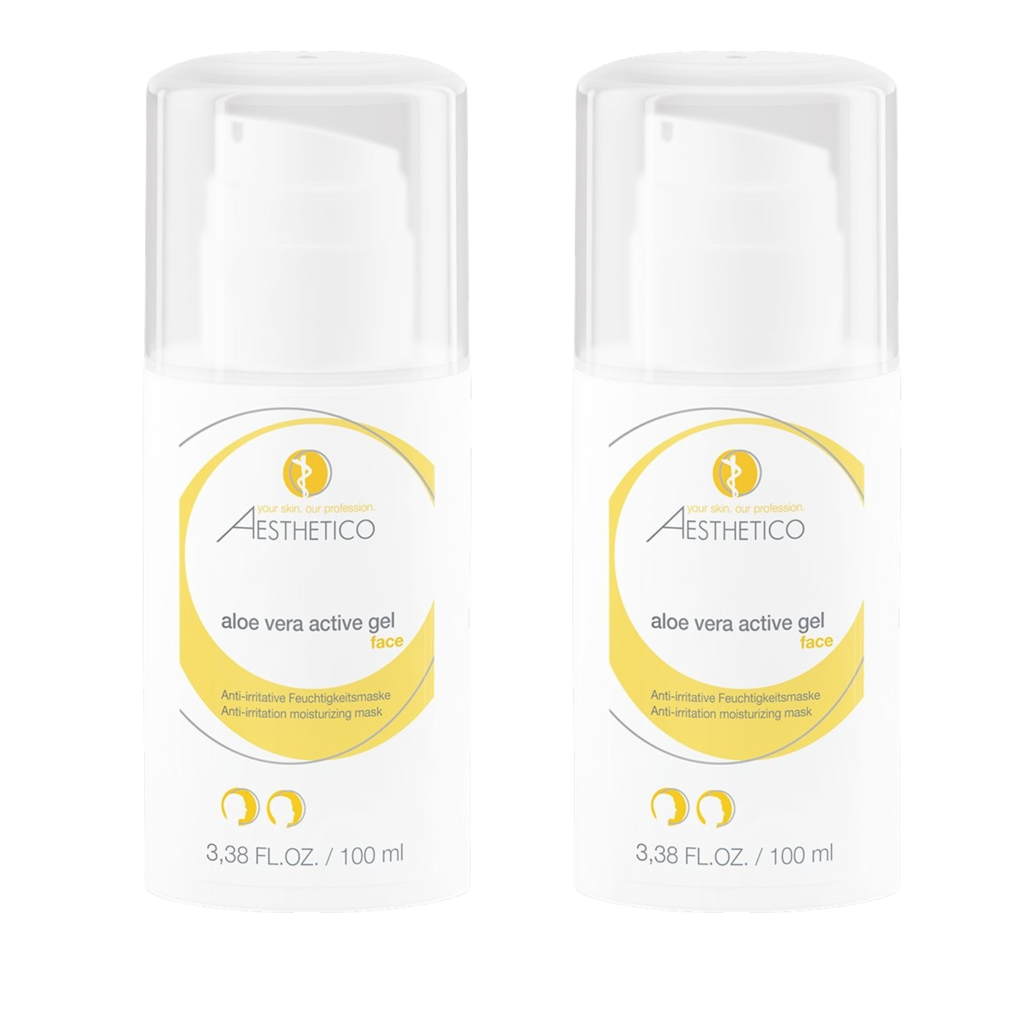 2er Pack - AESTHETICO aloe vera active gel 100ml (2x100ml)