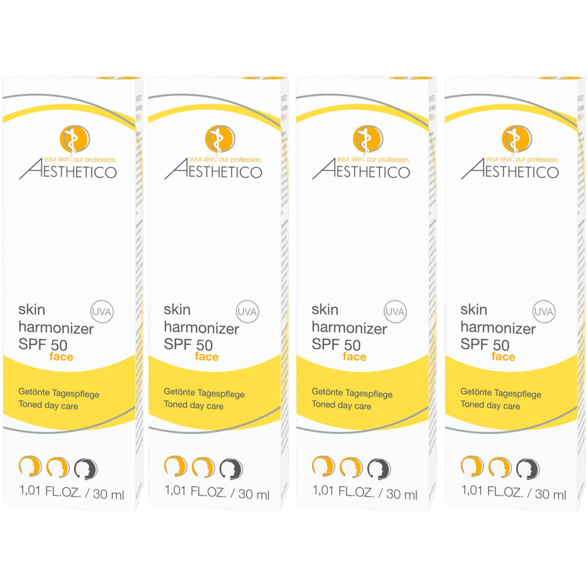 4er Pack - AESTHETICO skin harmonizer SPF50, 30ml (4x30ml)