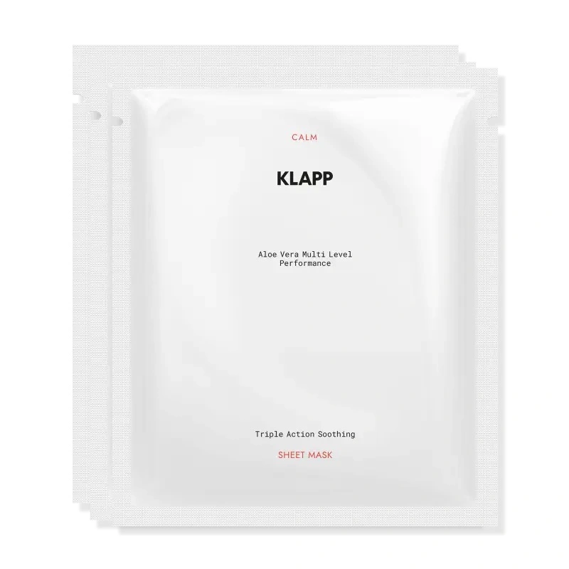 KLAPP Cosmetics Skin Natural Triple Action Soothing Sheet Mask - Aloe Vera 3Stk