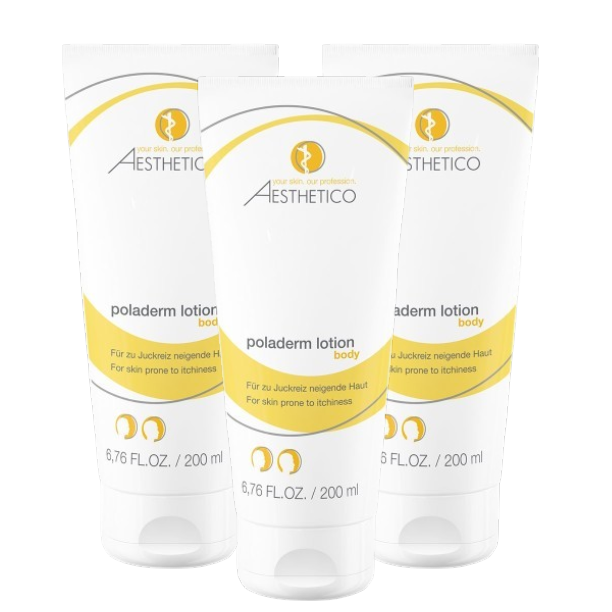 3er Pack - AESTHETICO poladerm lotion 200ml (3x200ml)