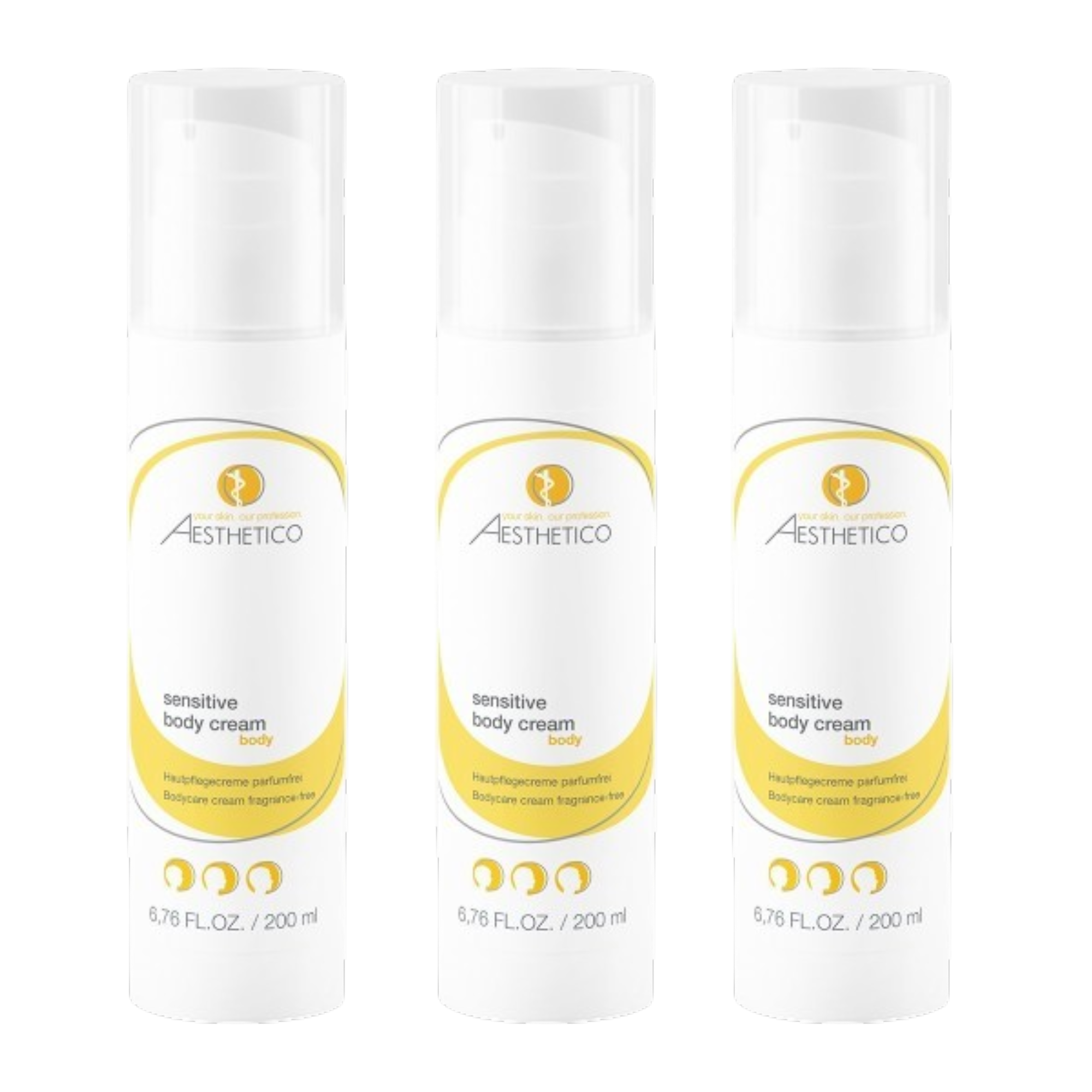 3er Pack - AESTHETICO sensitive body cream 200ml (3x200ml)