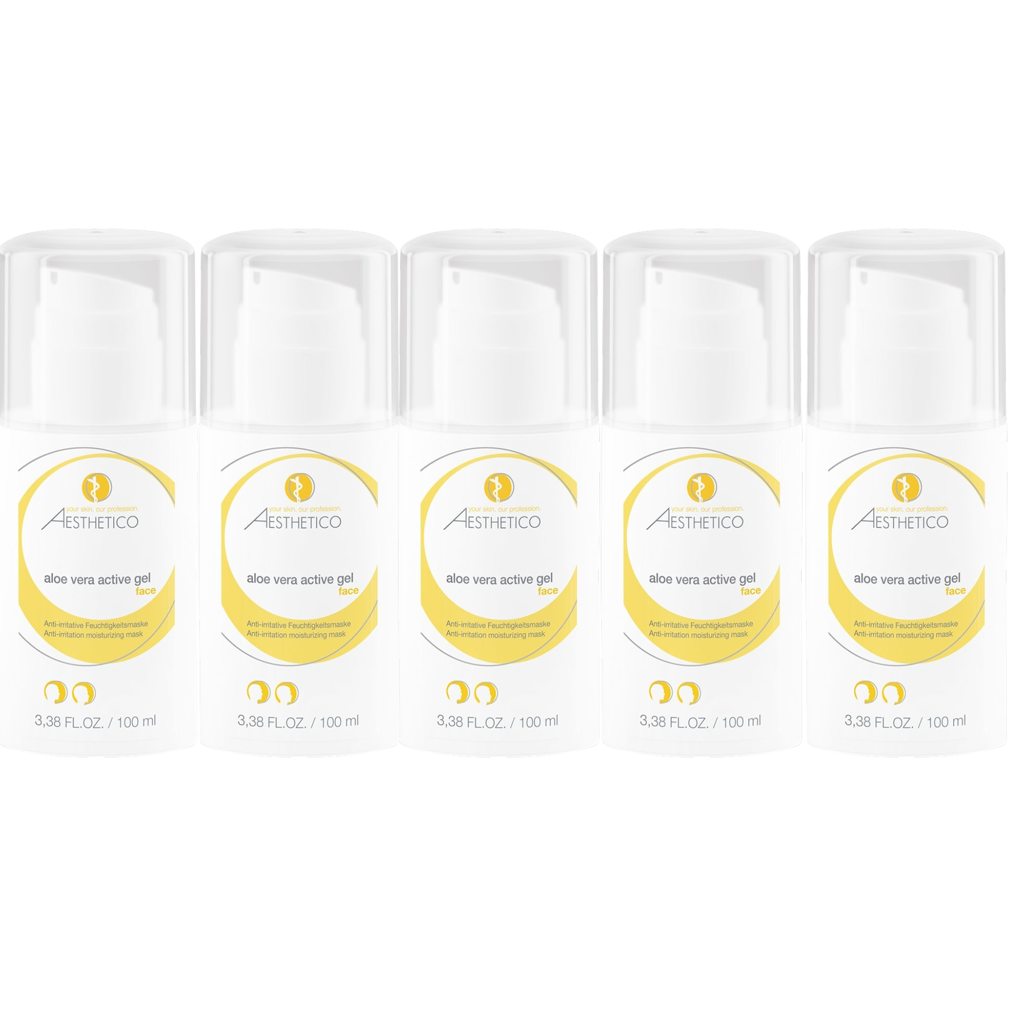 5er Pack - AESTHETICO aloe vera active gel 100ml (5x10ml)