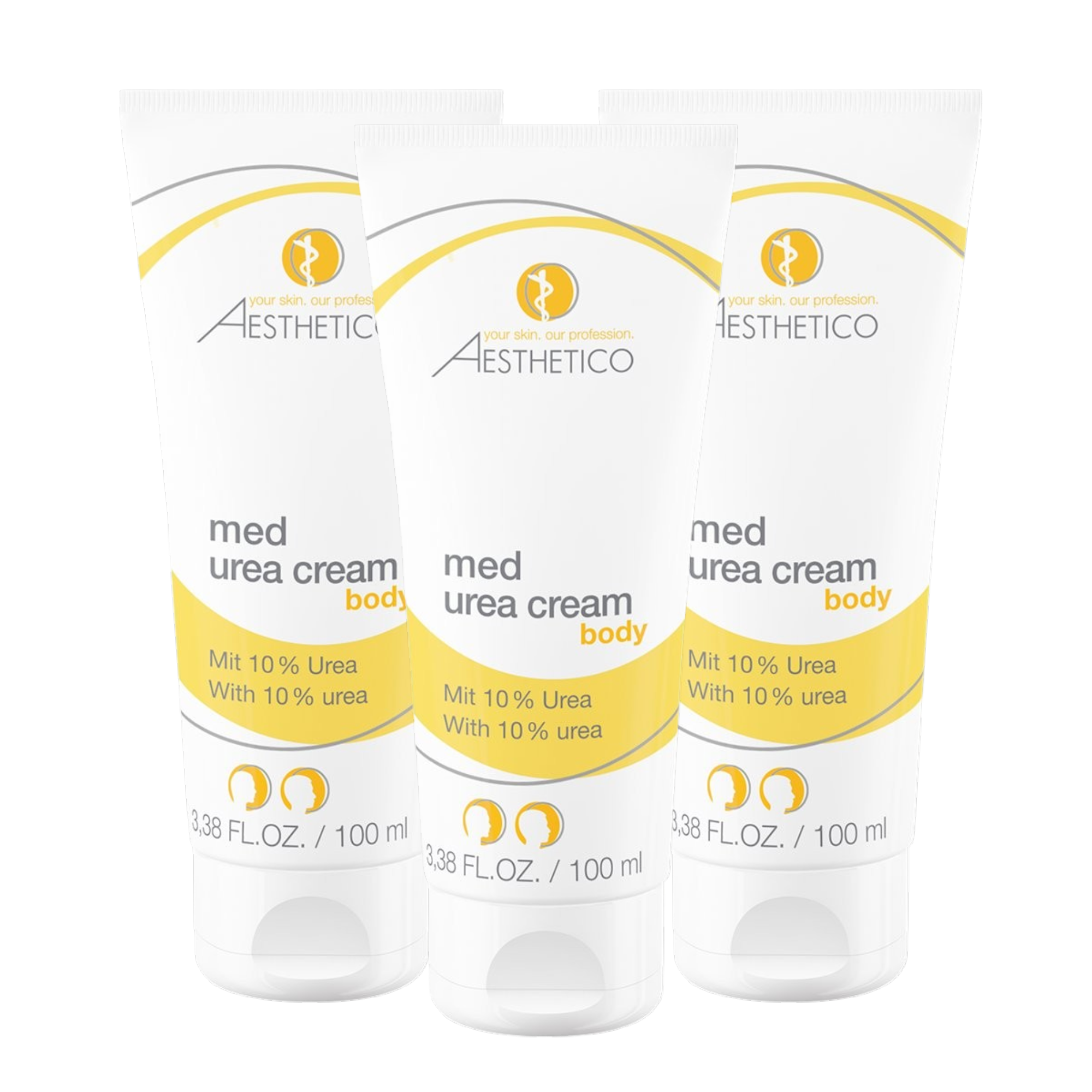 3er Pack - AESTHETICO med urea cream 100ml  (3x100ml)